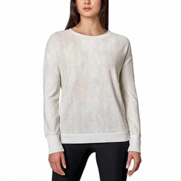 Mondetta Tops - Mondetta Women's Ultrasoft Printed Sweatshirt Oyster Mushroom Size Large NWT